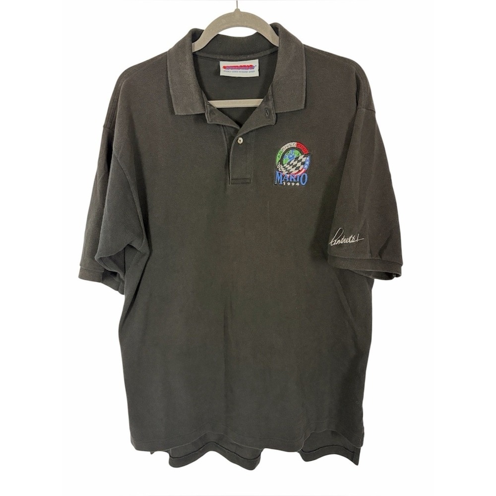 Vintage 1994 Mario Andretti Arrivederci Racing Speedgear Polo XL USA Indycar